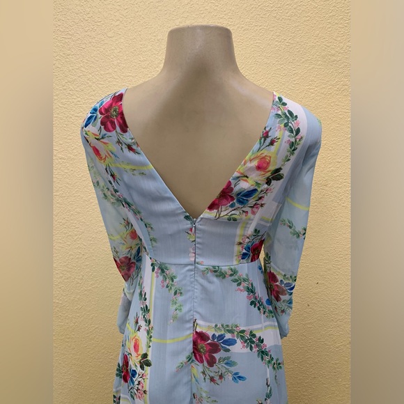 NWT ASOS Size 6 Spring Themed Floral Print Long Sleeve Midi Dress - Picture 5 of 10